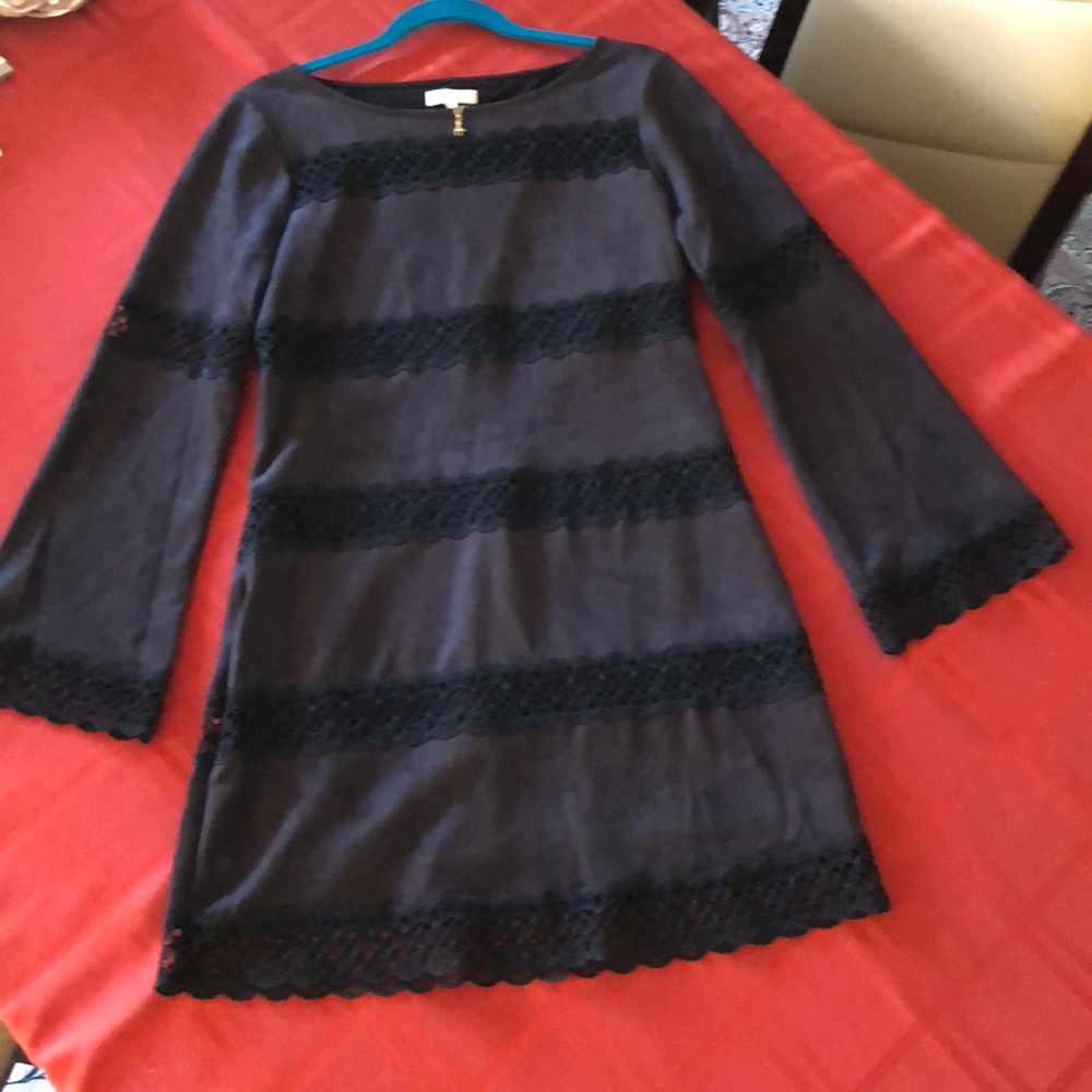 LIBRARY GARDEN DARK NAVY MINI DRESS